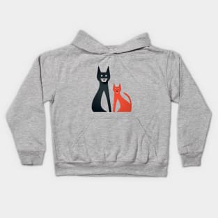 Cat and Dog - partners in crime Kids Hoodie